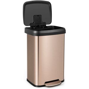 Rebrilliant Stainless Steel Step On Rubbish Bin - 50L Gold Rebrilliant Stainless Steel Step On Rubbish Bin - 50L Gold