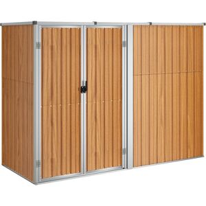 Dakota Fields Alyese 7.5 ft. W x 3 ft. D Galvanized Steel Flat Tool Shed Brown 225cm W X 89cm D X 161cm H Dakota Fields Alyese 7.5 ft. W x 3 ft. D Galvanized Steel Flat Tool Shed Brown 225cm W X 89cm D X 161cm H