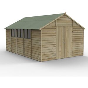 Forest Garden 10 ft. W x 15 ft. D Solid Wood Garden Shed Natural 319.9cm W X 448.1cm D X 240.7cm H Forest Garden 10 ft. W x 15 ft. D Solid Wood Garden Shed Natural 319.9cm W X 448.1cm D X 240.7cm H