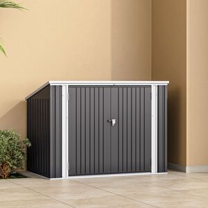 Dakota Fields Atrice 6 ft. W x 3 ft. D Metal Garbage Shed Black 176cm W X 105cm D X 130cm H Dakota Fields Atrice 6 ft. W x 3 ft. D Metal Garbage Shed Black 176cm W X 105cm D X 130cm H