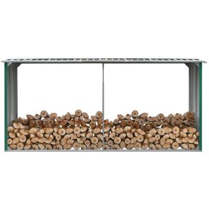 WFX Utility vidaXL Garden Log Storage Shed Galvanised Steel Outdoor Sheds Multi Colours Green 153cm H X 330cm W X 92cm D WFX Utility vidaXL Garden Log Storage Shed Galvanised Steel Outdoor Sheds Multi Colours Green 153cm H X 330cm W X 92cm D