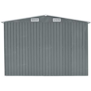 Borough Wharf 12x10 FT Black Garden Metal Storage Shed Black 312cm W X 377cm D X 202cm H Borough Wharf 12x10 FT Black Garden Metal Storage Shed Black 312cm W X 377cm D X 202cm H