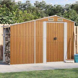 Dakota Fields Brytanni Garden Shed Outdoor Storage Shed Patio Yard Tool Shed Galvanised Steel Light Brown 277cm W X 93cm D X 179cm H Dakota Fields Brytanni Garden Shed Outdoor Storage Shed Patio Yard Tool Shed Galvanised Steel Light Brown 277cm W X 93cm D X 179cm H
