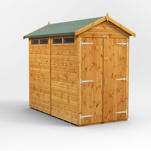 Powersheds 8 x 4ft Timber Tongue & Groove Security Apex Garden Shed, Double Doors Brown 131.4cm W X 265.2cm D X 214.7cm H Powersheds 8 x 4ft Timber Tongue & Groove Security Apex Garden Shed, Double Doors Brown 131.4cm W X 265.2cm D X 214.7cm H