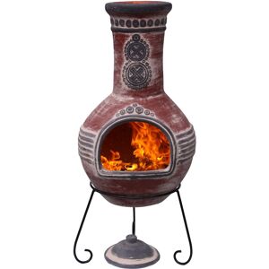 Gardeco Azteca Extra Large Mexican Clay Chimenea Red 125cm H X 50cm W X 50cm D Gardeco Azteca Extra Large Mexican Clay Chimenea Red 125cm H X 50cm W X 50cm D