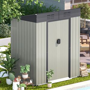 Dakota Fields Bodhild 5 ft. W x 3 ft. D Galvanized Steel Pent Garden Shed 149.9cm W X 96cm D X 180.3cm H Dakota Fields Bodhild 5 ft. W x 3 ft. D Galvanized Steel Pent Garden Shed 149.9cm W X 96cm D X 180.3cm H