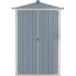 Dakota Fields Tubac Garden Shed Galvanised Steel Outdoor Tool Storage Shed Grey 107.5cm W X 46cm D X 183cm H Dakota Fields Tubac Garden Shed Galvanised Steel Outdoor Tool Storage Shed Grey 107.5cm W X 46cm D X 183cm H