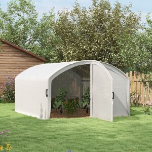 Dakota Fields Brixon 13 Ft W 10 x Ft D Greenhouse White 195cm H X 400cm W X 300cm D Dakota Fields Brixon 13 Ft W 10 x Ft D Greenhouse White 195cm H X 400cm W X 300cm D