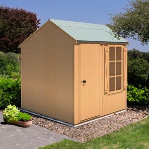 Shire GB Holt 7 ft x 7 ft Shiplap Shed Brown 198cm W X 205cm D X 235cm H Shire GB Holt 7 ft x 7 ft Shiplap Shed Brown 198cm W X 205cm D X 235cm H
