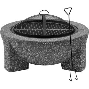 Metro Andols 40cm H x 75cm W Wood Burning Outdoor Fire Pit Dark Grey 40cm H X 75cm W X 75cm D Metro Andols 40cm H x 75cm W Wood Burning Outdoor Fire Pit Dark Grey 40cm H X 75cm W X 75cm D