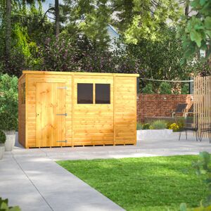 Powersheds 10 x 6ft Timber Tongue & Groove Pent Garden Shed Brown 190.8cm W X 311.6cm D X 202.8cm H Powersheds 10 x 6ft Timber Tongue & Groove Pent Garden Shed Brown 190.8cm W X 311.6cm D X 202.8cm H