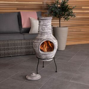 Brambly Cottage Cylinder Wood Burning Chimnea with Lid Grey 85cm H X 36cm W X 36cm D Brambly Cottage Cylinder Wood Burning Chimnea with Lid Grey 85cm H X 36cm W X 36cm D