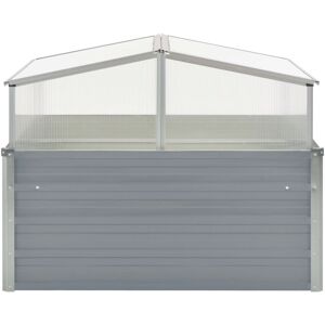Dakota Fields Greenhouse 100x100x85 cm Galvanised Steel Grey Clear 85cm H X 100cm W X 100cm D Dakota Fields Greenhouse 100x100x85 cm Galvanised Steel Grey Clear 85cm H X 100cm W X 100cm D