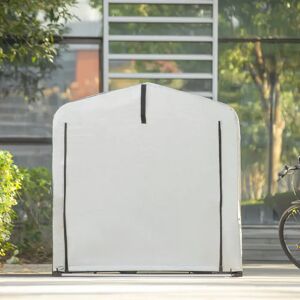 Rebrilliant Stover 5 ft. W x 7 ft. D Polyethylene Dome Bike Shed Silver 159cm W X 219cm D Rebrilliant Stover 5 ft. W x 7 ft. D Polyethylene Dome Bike Shed Silver 159cm W X 219cm D