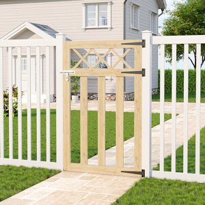 Brambly Cottage Towanna Wood Gate Natural 10 ft. H x 6.4 ft. W Brambly Cottage Towanna Wood Gate Natural 10 ft. H x 6.4 ft. W