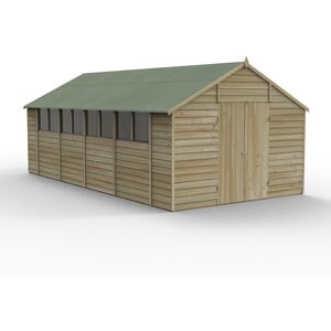 Forest Garden 10 ft. W x 20 ft. D Solid Wood Garden Shed Natural 319.9cm W X 595.6cm D X 240.6cm H Forest Garden 10 ft. W x 20 ft. D Solid Wood Garden Shed Natural 319.9cm W X 595.6cm D X 240.6cm H