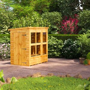 Powersheds 6 x 4ft Timber Tongue & Groove Pent Potting Shed Brown 130.8cm W X 192.6cm D X 202.8cm H Powersheds 6 x 4ft Timber Tongue & Groove Pent Potting Shed Brown 130.8cm W X 192.6cm D X 202.8cm H