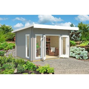 Lasita Maja Lasita Barbados 3 - 14.5 x 10.5 Ft. Premium Log Cabin With Tempered Double Glazing (44mm) Babados 3 Lichtgrau Lasita Maja Lasita Barbados 3 - 14.5 x 10.5 Ft. Premium Log Cabin With Tempered Double Glazing (44mm) Babados 3 Lichtgrau