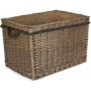 Brambly Cottage Coaling Wicker Rope Handled Log Basket with Lining Antique Wash 38cm H x 58cm W x 38cm D Brambly Cottage Coaling Wicker Rope Handled Log Basket with Lining Antique Wash 38cm H x 58cm W x 38cm D