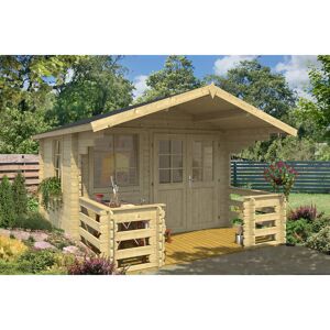 Lasita Maja Lasita Lola 2 - 10 x 10 Ft. Apex Roof Terraced Summerhouse With Single Glazing (28mm) Lola 2 Natural Wood Lasita Maja Lasita Lola 2 - 10 x 10 Ft. Apex Roof Terraced Summerhouse With Single Glazing (28mm) Lola 2 Natural Wood