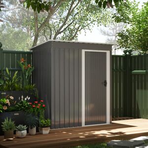 Borough Wharf 5 Ft. W x 3 Ft. D Galvanised Steel Storage Shed Grey 163cm W X 89cm D X 182cm H Borough Wharf 5 Ft. W x 3 Ft. D Galvanised Steel Storage Shed Grey 163cm W X 89cm D X 182cm H