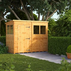 Powersheds 8 x 4ft Timber Tongue & Groove Pent Garden Shed Brown 130.8cm W X 251.6cm D X 202.8cm H Powersheds 8 x 4ft Timber Tongue & Groove Pent Garden Shed Brown 130.8cm W X 251.6cm D X 202.8cm H