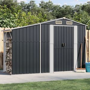 Dakota Fields Brytanni Garden Shed Outdoor Storage Shed Patio Yard Tool Shed Galvanised Steel Anthracite 277cm W X 93cm D X 179cm H Dakota Fields Brytanni Garden Shed Outdoor Storage Shed Patio Yard Tool Shed Galvanised Steel Anthracite 277cm W X 93cm D X 179cm H