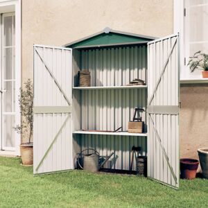 Dakota Fields Tubac Garden Shed Galvanised Steel Outdoor Tool Storage Shed Green 107.5cm W X 46cm D X 183cm H Dakota Fields Tubac Garden Shed Galvanised Steel Outdoor Tool Storage Shed Green 107.5cm W X 46cm D X 183cm H
