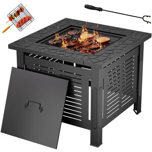 Borough Wharf Annja 62.23cm H Iron Wood Burning Outdoor Outdoor Fireplace with Lid Black 62.23cm H X 74.93cm W X 74.93cm D Borough Wharf Annja 62.23cm H Iron Wood Burning Outdoor Outdoor Fireplace with Lid Black 62.23cm H X 74.93cm W X 74.93cm D