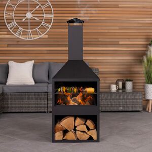 Borough Wharf Ambresha 46.46cm H Steel Outdoor Chimnea Black 46.46cm H X 44cm W X 44cm D Borough Wharf Ambresha 46.46cm H Steel Outdoor Chimnea Black 46.46cm H X 44cm W X 44cm D