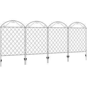 Rio Nias 11' x 4' (3m x 1m) Decorative Fence Panel Black Rio Nias 11' x 4' (3m x 1m) Decorative Fence Panel Black