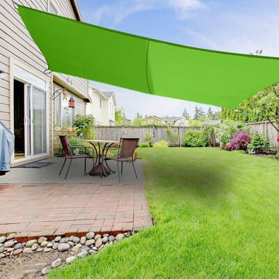Dakota Fields Dunnom 5m x 4m Rectangular Shade Sail Light Green 500cm W X 400cm D Dakota Fields Dunnom 5m x 4m Rectangular Shade Sail Light Green 500cm W X 400cm D