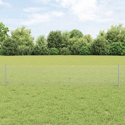 vidaXL Galvanized Steel Welded Wire Fence - Fence vidaXL Galvanized Steel Welded Wire Fence - Fence