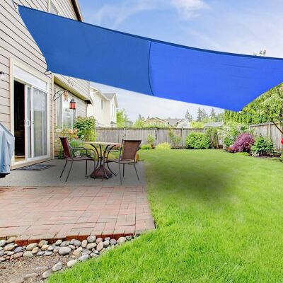 Dakota Fields Dunnom 5m x 4m Rectangular Shade Sail Blue 500cm W X 400cm D Dakota Fields Dunnom 5m x 4m Rectangular Shade Sail Blue 500cm W X 400cm D