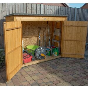 Forest Garden 6 ft. W x 3 ft. D Solid Wood Horizontal Bike Shed brown 144.78 H x 195.58 W x 86.36 D cm