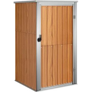 Dakota Fields Alizae Garden Tool Shed Brown 88x89x161 cm Galvanised Steel brown 161.0 H x 88.0 W x 89.0 D cm