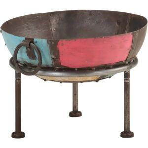 Rio Andillac Iron Wood Burning Outdoor Fire Pit red/blue 4.33 H x 5.91 W x 40.0 D cm