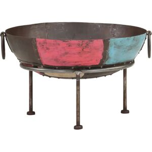 Rio Andillac Iron Wood Burning Outdoor Fire Pit red/blue/brown 5.51 H x 9.06 W x 60.0 D cm