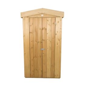 Forest Garden 3.6 Ft. W x 2 Ft. D Shiplap Apex Tool Shed pink/white/brown 182.88 H x 109.22 W x 50.8 D cm