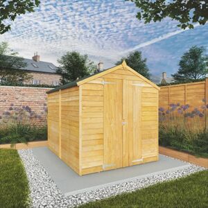 Mercia Garden Products Mercia 8 x 6ft Overlap Apex Windowless Shed (Double Door) brown 205.74 H x 190.5 W x 243.84 D cm