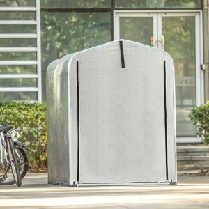 Rebrilliant Stover 5 ft. W x 7 ft. D Polyethylene Dome Bike Shed gray/black 165.0 H x 159.0 W x 219.0 D cm