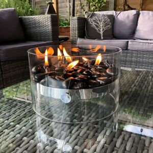 Ivy Bronx Jaeden Large Indoor - Outdoor Table top Fire pit by Philippi gray 14.0 H x 23.0 W x 23.0 D cm
