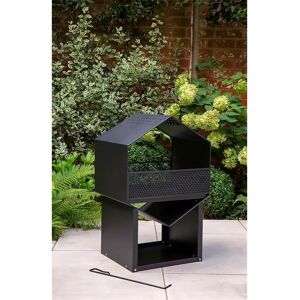 Brayden Studio Fairlady 78Cm H x 55CM W Steel Wood Burning Outdoor Fire Pit black/brown/gray 78.0 H x 55.0 W x 40.0 D cm