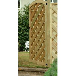 Forest Garden 0.9m x 1.82m Wood Europa Dome Gate brown 70.87 H x 35.43 W x 4.4958 D cm