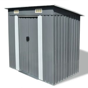 WFX Utility vidaXL Garden Shed Metal Outdoor Patio Storage Organiser Cabin Multi Colours gray 66.04 H x 20.32 W x 208.28 D cm