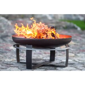 Cook King Steel Wood Burning Outdoor Fire Pit gray 37.0 H x 100.0 W x 100.0 D cm