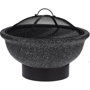 Rio Clous 34Cm H x 49Cm W Concrete Outdoor Fire Pit brown/gray 34.0 H x 49.0 W x 49.0 D cm