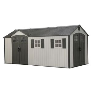 Lifetime 17.5 Ft. x 8 Ft. High-Density Polyethylene (Plastic) Outdoor Storage Shed with Steel-Reinforced Construction 238.8108 H x 238.9886 W x 238.8108 D cm