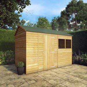 Mercia Garden Products Mercia 10 x 6ft Overlap Reverse Apex Shed brown 90.0 H x 120.0 W x 190.5 D cm