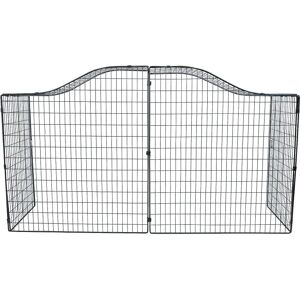 Symple Stuff Designer Guard 2 Panel Steel Fireplace Screen black/gray 69.0 H x 174.0 W x 44.0 D cm